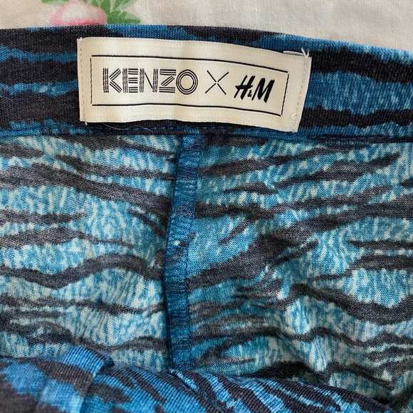 ‼️SOLD‼️ Kenzo x H&M blue tiger print wool leggings - Picture 6 of 9